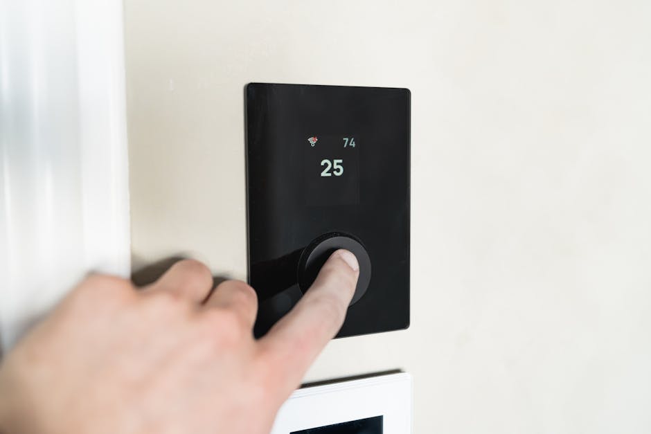 Modern thermostat interface for AC control